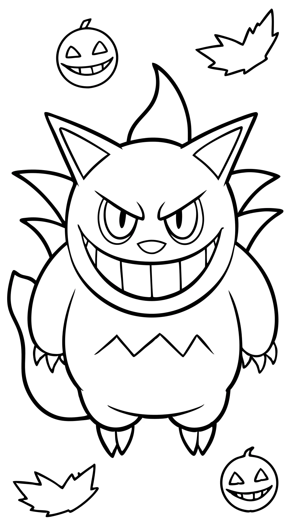 pokemon coloring pages gengar